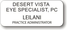 (image for) Desert Vista Eye Specalist White Badge