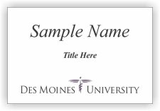 (image for) Des Moines University White Square Corners badge
