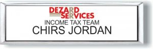 (image for) Dezard Services, LLC Small White Badge On Silver Executive Frame