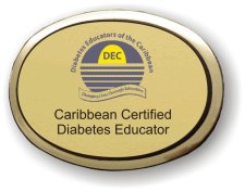 (image for) Diabetes Educators of the Caribbean Gold Oval Executive Badge