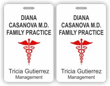 (image for) Diana Casanova M.D Photo ID Badge (Double Sided)