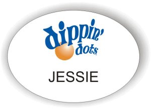 (image for) Dippin\' Dots Oval White Badge