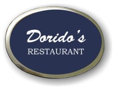 (image for) Dorido's Restaurant Executive Navy Oval Badge