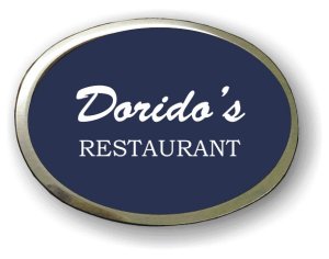 (image for) Dorido\'s Restaurant Executive Navy Oval Badge