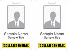 (image for) Dollar General Photo ID Vertical Double Sided badge