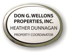 (image for) Don G. Wellons Executive Oval Silver Badge