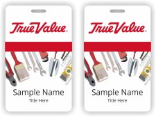 (image for) True Value Vertical ID Double Sided Badge