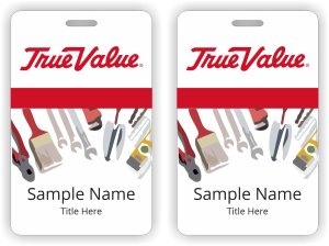 (image for) True Value Vertical ID Double Sided Badge