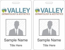 (image for) Valley Immediate Care - Dermatology & Aesthetics Photo ID Vertical Double Sided Badge