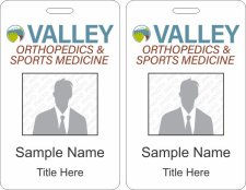 (image for) Valley Immediate Care - Orthopedics & Sports Medicine Photo ID Vertical Double Sided Badge