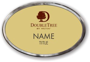 (image for) Double Tree Oval Gold Polished Frame Prestige Badge