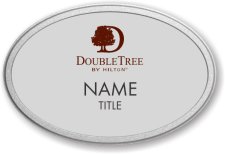 (image for) Double Tree Oval Silver Pebbled Frame Prestige Badge