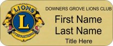 (image for) Downers Grove Lions Club Gold Badge