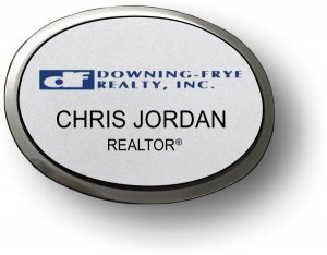 (image for) Downing-Frye Realty Silver Executive Oval Badge