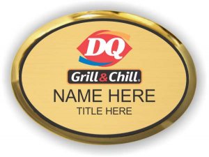 (image for) Dairy Queen Logo A Gold Oval Executive Badge