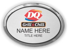 (image for) Dairy Queen Logo A Silver Oval Executive Badge