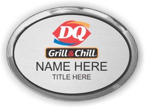 (image for) Dairy Queen Logo A Silver Oval Executive Badge