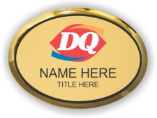 (image for) Dairy Queen Logo B Gold Oval Executive Badge