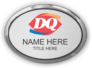 (image for) Dairy Queen Logo B Silver Oval Executive Badge