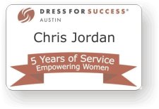 (image for) Dress For Success Austin White Badge
