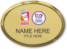 (image for) Dunkin' Brands Executive Oval Gold Badge