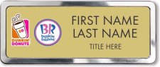 (image for) Dunkin' Brands Gold Polished Frame Prestige Badge - Stacked Name