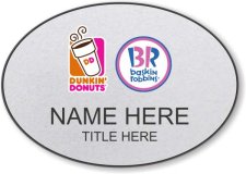 (image for) Dunkin' Brands Oval Silver Badge