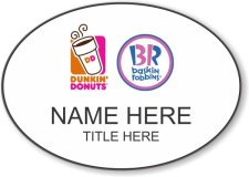 (image for) Dunkin' Brands Oval White Badge