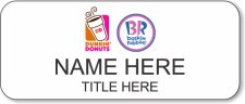 (image for) Dunkin' Brands Standard White Badge