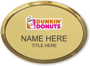 (image for) Dunkin\' Donuts Executive Oval Gold Badge