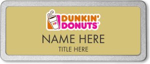 (image for) Dunkin\' Donuts Gold Pebbled Frame Prestige Badge