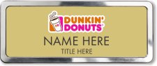 (image for) Dunkin' Donuts Gold Polished Frame Prestige Badge