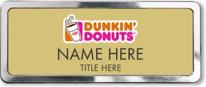 (image for) Dunkin\' Donuts Gold Polished Frame Prestige Badge