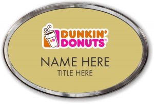 (image for) Dunkin\' Donuts Oval Gold Polished Frame Prestige Badge