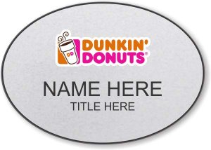 (image for) Dunkin\' Donuts Oval Silver Badge