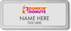 (image for) Dunkin\' Donuts Silver Pebbled Frame Prestige Badge