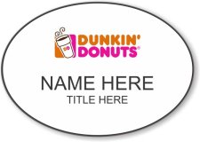(image for) Dunkin' Donuts Oval White Badge