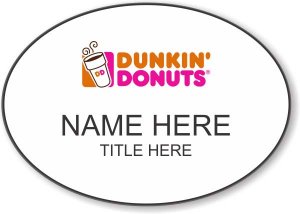 (image for) Dunkin\' Donuts Oval White Badge