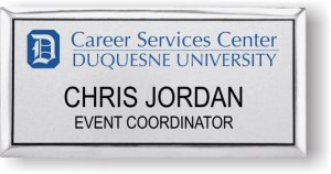 (image for) Duquesne University Executive Silver Name Badge