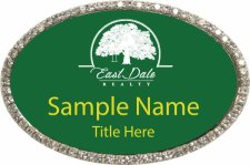 (image for) East Dale Realty Oval Bling Silver Other badge