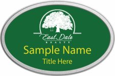 (image for) East Dale Realty Oval Silver Prestige Pebbled Badge
