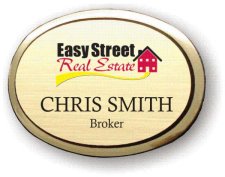 (image for) Easy Street Real Estate Executive Gold Oval Badge