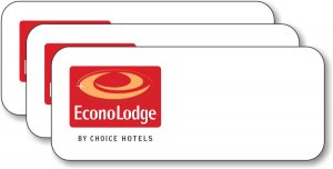 (image for) Econolodge Red Logo White Badges (Logo Only) 25-Pack