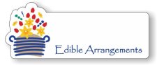 (image for) Edible Arrangements White Shaped Logo Only Badge