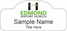 (image for) Edmond Historical Society Shaped White Badge