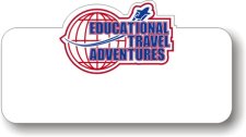 (image for) Educational Travel Adventures Shaped White Logo Only Badge