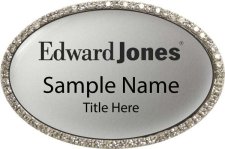(image for) Edward Jones Oval Bling Silver Badge