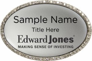 (image for) Edward Jones Oval Bling Silver badge