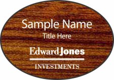 (image for) Edward Jones Oval Bloodwood badge