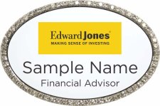 (image for) Edward Jones Oval Bling Silver badge